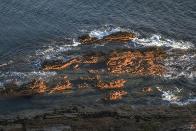 Rocks in sea