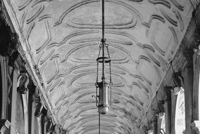 Low angle view of ornate ceiling in historic building