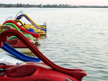 Close-up of multi colored water in lake