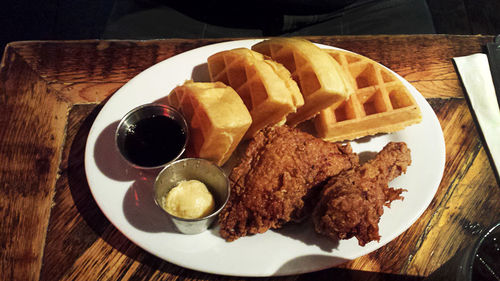 Close-up of food in plate