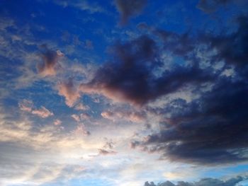 Low angle view of cloudy sky