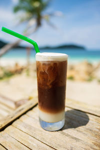 Close-up of coffee on table