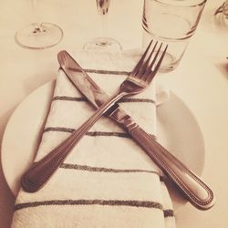 Close-up of food on table