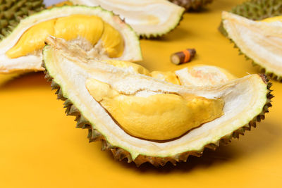 Close-up of fruit on table