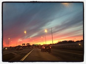 Road at sunset