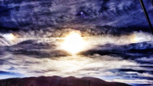 Low angle view of cloudy sky