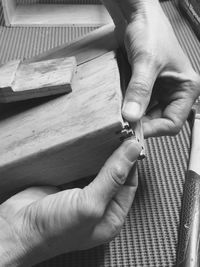 Close-up of cropped hand