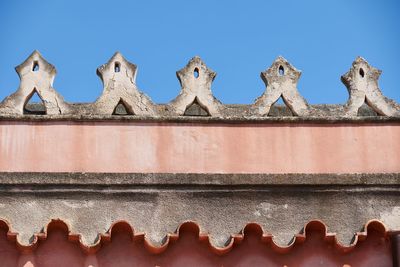 Low angle view of built structure against clear sky