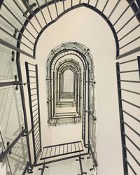 Low angle view of spiral staircase