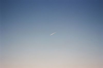 Low angle view of vapor trail in sky