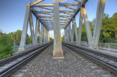 Railway bridge against sky