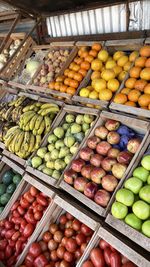 Fruits for sale at market stall