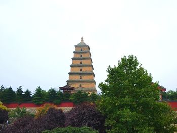 Low angle view of built structure against clear sky