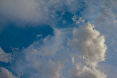 Low angle view of clouds in sky