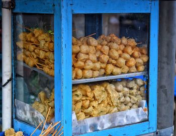 Vegetables for sale at market stall