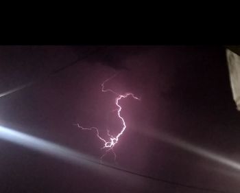 Lightning in sky