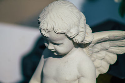 Close-up of statue against blurred background