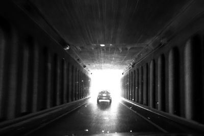 Road passing through tunnel