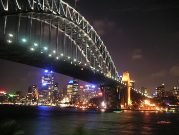 Illuminated city at night