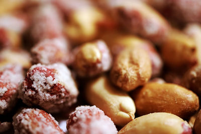 Close-up of roasted peanuts