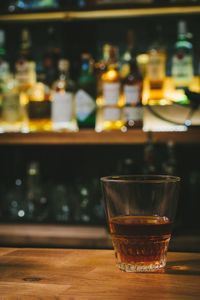 Close-up of drink on table