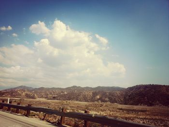 Road with mountains in background