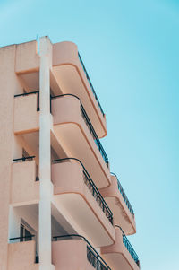 Low angle view of building against clear sky