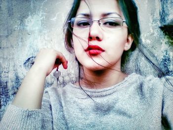 Beautiful young woman looking away