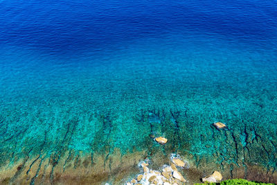 High angle view of sea shore