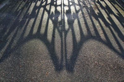 Full frame shot of sunlight falling on street