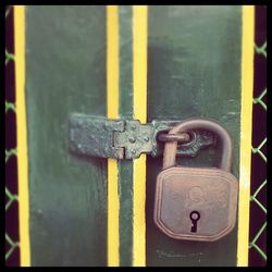 Close-up of rusty metal door