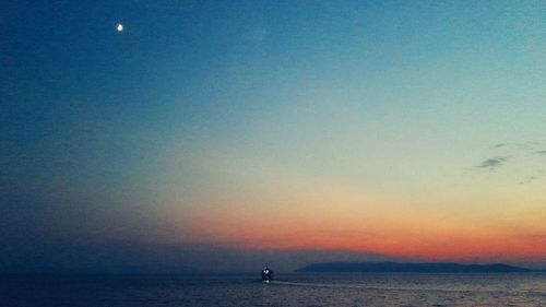 Scenic view of sea during sunset