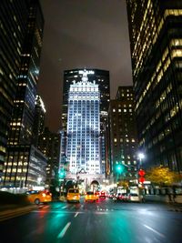 City street at night