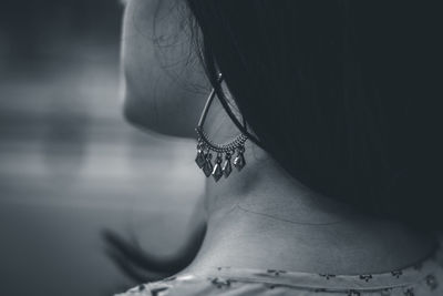 Close-up of neck of young woman