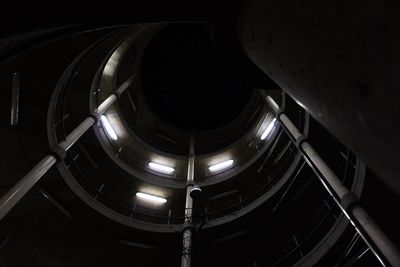 Low angle view of spiral staircase