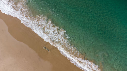 High angle view of beach