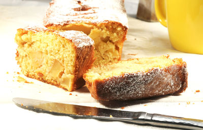 Close-up of cake in plate