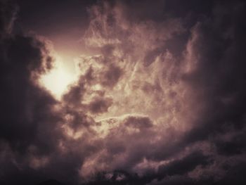 Low angle view of cloudy sky