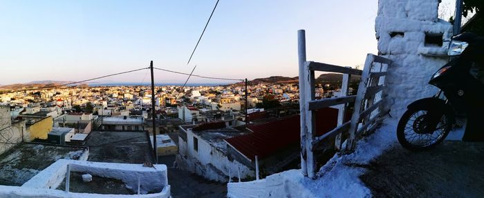 View of cityscape in winter