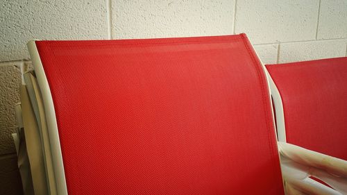 Close up of red fabric