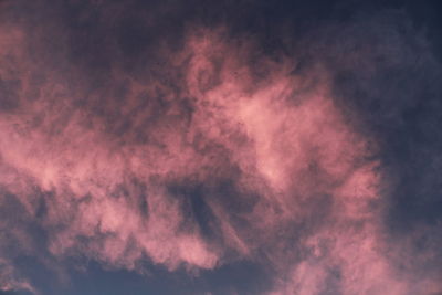 Low angle view of clouds in sky at night