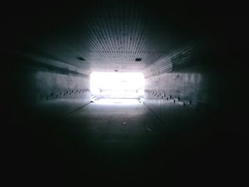Sunlight streaming through tunnel