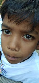 Close-up portrait of cute boy