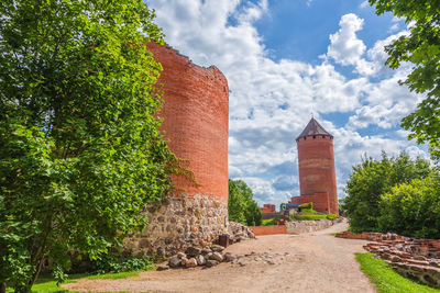 Panoramic view of old building against sky