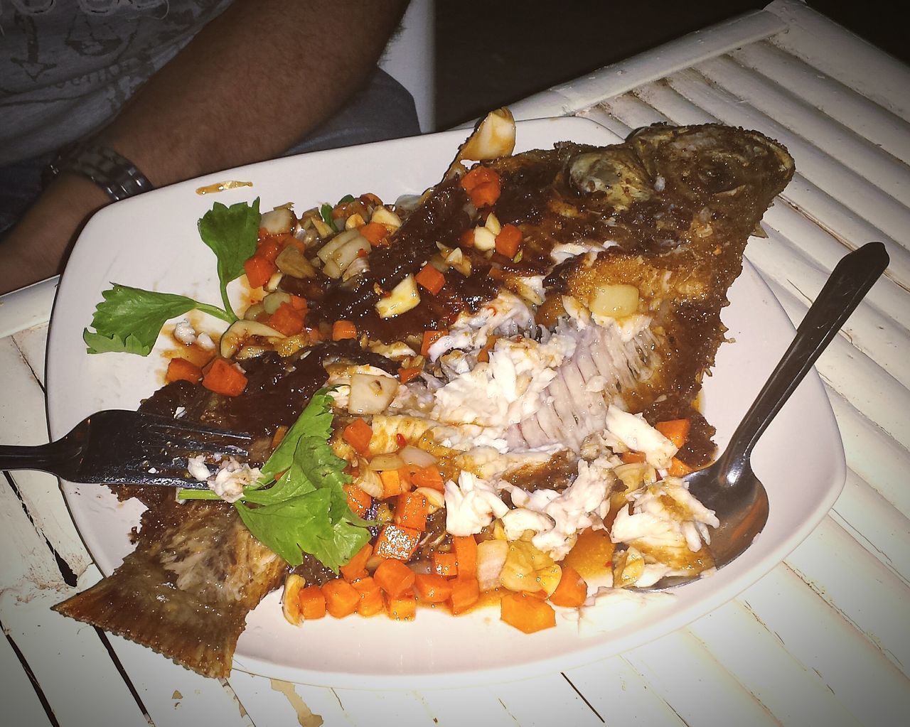 Grilled whole fish