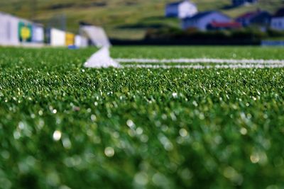 Surface level of soccer field