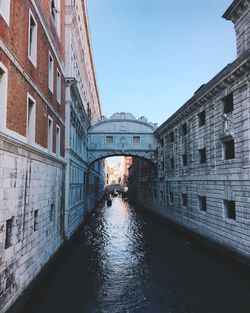 Canal passing through city