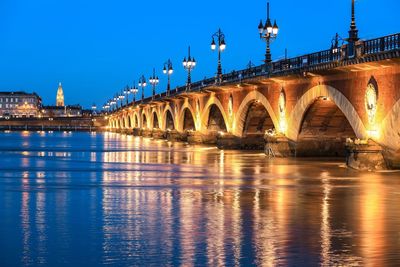 Pont de pierre over the garonne river in bordeaux, france 