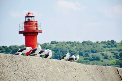 View of lighthouse against sky