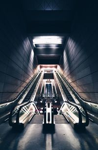 Illuminated subway station